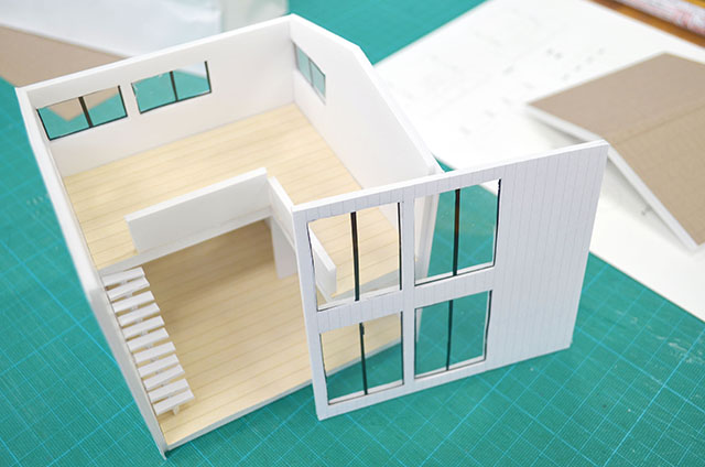 建築模型の制作体験